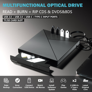 <span class=keywords><strong>Blu</strong></span> ray7 tout-en-un multifonctionnel <span class=keywords><strong>4K</strong></span> prend en charge les graveurs cd SD/TF lecteur optique USB lecteur DVD externe lecteur de carte - Product Image 6