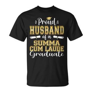 T-shirt pour mari fier d'un diplômé Summa Cum Laude - Product Image 1