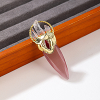 Collier pendentif en cristal plaqué or 18 carats, pierre de guérison en quartz brut naturel, bijou énergétique mystique pour femmes