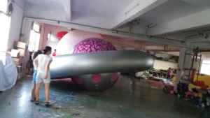 Platillo volador inflable BOYI, globo inflable de helio OVNI, globo de helio volador