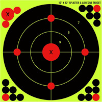 Autocollants Adhésifs Bullseye Jaune Fluorescent pour Cible de Tir Convient aux Armes de Poing Fusils BB Guns Airsoft Pellet Guns