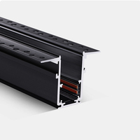 Système d'éclairage sur rail LED encastré magnétique 48V, rail d'éclairage LED magnétique encastré au plafond