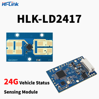 Kit de test radar à ondes millimétriques FMCW 24 GHz HLK-LD2417 avec adaptateur USB vers UART CH340 et câble Dupont pour la détection de véhicules