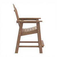 Chaises de piscine modernes d'extérieur, mobilier de patio, tabourets de bar Adirondack en teck et plastique pour jardin