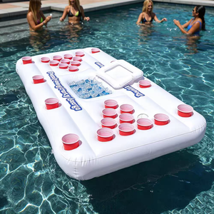 <span class=keywords><strong>Table</strong></span> flottante gonflable pour piscine avec 20, 22 ou 24 emplacements pour gobelets, support <span class=keywords><strong>de</strong></span> boissons flottant et plateau <span class=keywords><strong>de</strong></span> jeu <span class=keywords><strong>de</strong></span> <span class=keywords><strong>ping</strong></span>-<span class=keywords><strong>pong</strong></span> pour fêtes au bord <span class=keywords><strong>de</strong></span> la piscine et divertissements aquatiques - Product Image 5