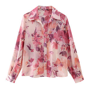Ensemble Jupe Midi Taille Haute Style Euro-Américain pour Femme, Jupe Ample à Imprimé Floral avec Haut Uni, Tenue Décontractée d'Été - Product Image 3