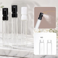 Frascos de Vidrio Portátiles para Perfume con Cuello Prensado, 2ml 1.5ml, Tubos de Prueba de Perfume, Pequeños Frascos de Muestra, Botella Pulverizadora de Perfume