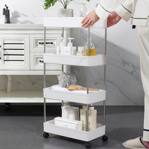 รถเข็นเก็บของในครัวแบบถอดประกอบได้ C95 หลายชั้น พร้อมล้อเลื่อน ประหยัดพื้นที่ ชั้นวางของเคลื่อนที่ - Product Image 5