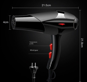 Secador de Pelo Iónico Eléctrico con Aire Frío y Caliente, 3 Velocidades/3 Ajustes de Calor, con Función de Seguridad - Product Image 3