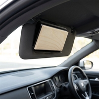 Diffuseur de parfum pour voiture en bois massif, clip pour pare-soleil, gravable au laser, décoration de voiture