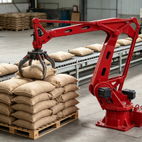 Robot de palettisation 4 axes, charge utile 180 kg, portée 3150 mm, précision ±0,08 mm, IP54, sans contrepoids, 1300 cycles/heure, empilage de palettes lourdes
