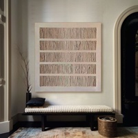 Peinture à l'huile abstraite faite à la main sur toile encadrée, art mural pour la décoration intérieure rétro-moderne