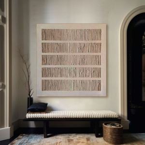 Pintura al Óleo Minimalista Hecha a Mano, Arte de Pared Enmarcado para Decoración de Interiores de Hogar Retro-Moderno - Product Image 3