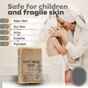 Натуральные ингредиенты ручной работы медовая овсянка козье молоко мыло с увлажняющим и нежным - Product Image 5