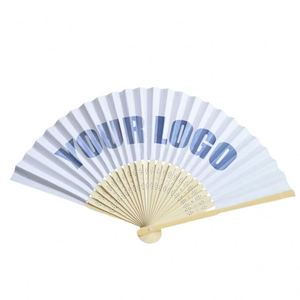 Fabricants de ventilateurs pliants personnalisés avec impression d'images, photos, logo, texte, code QR pour créer une carte, publicité pliable - Product Image 1