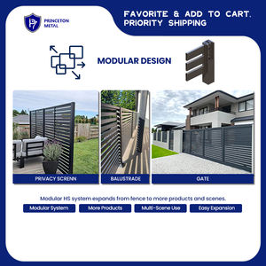 Barrière de sécurité pour <span class=keywords><strong>piscine</strong></span> en métal Princeton, style australien, écologique, imperméable, clôture d'intimité avec cadre en aluminium robuste - Product Image 5