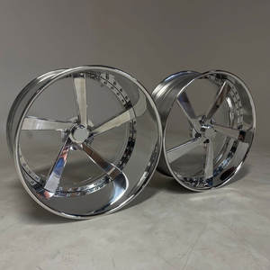 RCSR 22 24 26 Pulgadas, Juego de 2/3 Piezas, Ruedas de Aluminio Forjado con Acabado Cromado Pulido, Tipo Deep Dish, para Autos de Lujo - Product Image 5