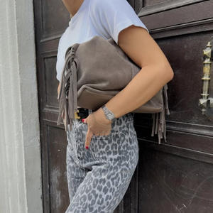 Bolso <span class=keywords><strong>de</strong></span> Hombro Portátil Personalizado con Flecos, <span class=keywords><strong>de</strong></span> Moda, para Exteriores, Vacaciones, Casual, Material Duradero, Estilo Vintage, Fabricante <span class=keywords><strong>de</strong></span> Bolsos Personalizados - Product Image 2