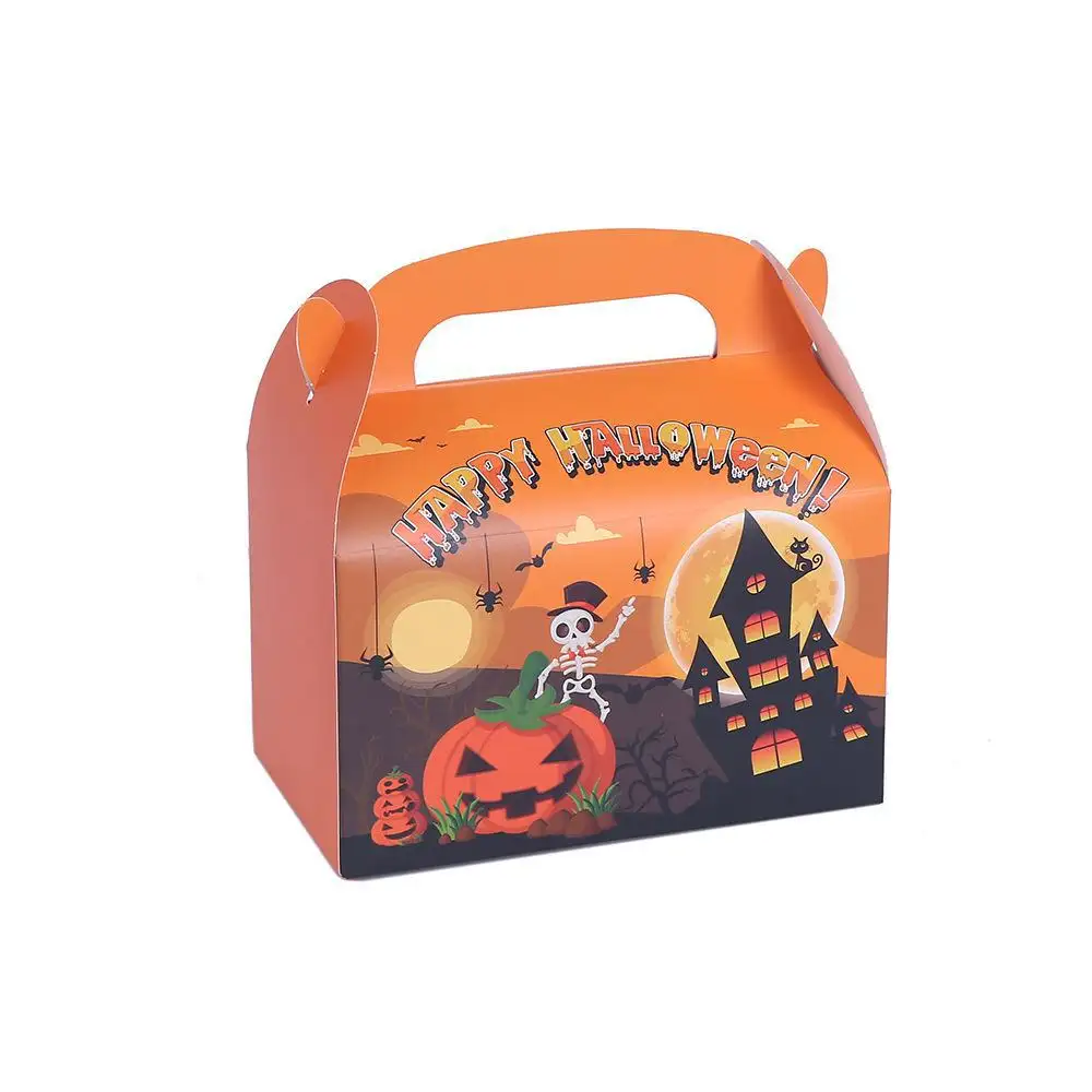 Recyclebare Cartoon Carton Custom Halloween Logo Geschenkdoos Halloween Sweet Little Mini Chocolade Candy Vakantie Geschenkverpakking