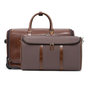 Maleta de Cuero Genuino Dujiang, Gran Capacidad, con Ruedas, Unisex, para Viajes de Negocios, Cierre de Cremallera, Cuero Vacuno de Primera Calidad - Product Image 5