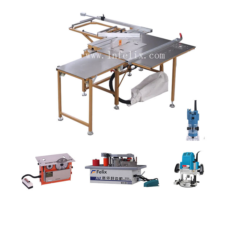 5-в-1 деревообрабатывающее оборудование коромысло, сдвижная Настольная пила, круглая режущая косая режущая Складная пила