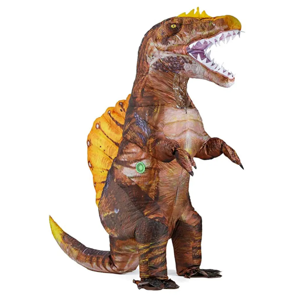 Crazy Jurassic-Disfraz de dinosaurio inflable para adultos, disfraz de dragón soplado por aire