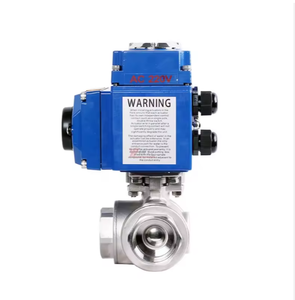 Van bi điện 2 inch ba chiều | 304/316 thép không gỉ t-port | NPT/BSP Thread AC220V, 1.6mpa | bật/tắt điều khiển cơ giới - Product Image 4