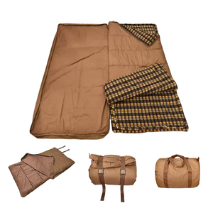 Saco de dormir de lona 100% algodón de doble capa de alta calidad, con cremallera completamente cerrada para acampar y cazar en el desierto del Medio Oriente. - Product Image 1
