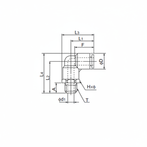 Pièces pneumatiques NITTA Push One E Series EL1/4-PT - Product Image 1