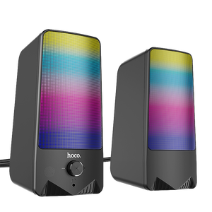 Hoco OEM özel DS14 kablolu Stereo USB Powered RGB ritmik spektrum masaüstü bilgisayar hoparlör - Product Image 1
