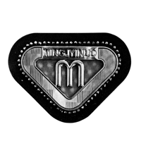 Marque personnalisée en métal 3D tridimensionnelle en cuir PU, étiquette en cuir avec lettre M incrustée de strass