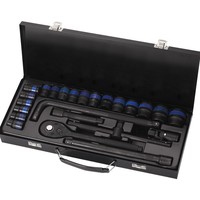 Kit de clés à douilles manuelles pour réparation automobile CRV 24 pièces avec mallette rigide, ensemble d'outils OEM