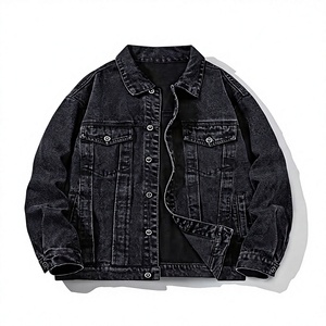 Winter Men's Vintage Style <b>Slim</b> Fit Denim Jacket Front Logo 100% Cotton Windproof Eco-Friendly Anti-Bacterial Woven Fabric - Product Image 1