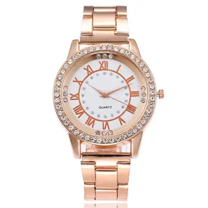 Raymons Hoge Kwaliteit Jurk Stijl Horloges Reloj Groothandel Dame Mode Waterdicht Roségoud Zilver Diamant Quartz Polshorloge