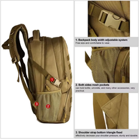 Sac à dos de voyage extérieur personnalisé en gros pour la randonnée, avec design national, ceinture à coussin d'air, fermeture éclair et doublure en polyester imperméable