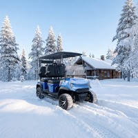 Voiturette de golf électrique pour manège équestre, 2, 4 ou 6 places, moteur AC 72V 7.5KW, batterie au lithium, pour service latéral de ring et chariot de transport de rails de saut