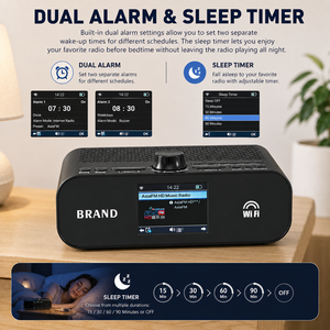 <span class=keywords><strong>Radio</strong></span> Internet WiFi avec récepteur <span class=keywords><strong>radio</strong></span> numérique <span class=keywords><strong>FM</strong></span> audio sans fil, lecteur de musique sans fil pour la maison - Product Image 5