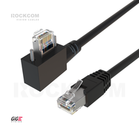 GigE RJ45 a RJ45 con tornillos empotrados R/A 90L High Flex Cable Gigabit Ethernet opcional para Cámara Industrial Cat.5E