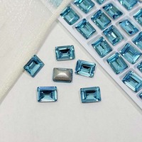 Plus de 20 couleurs de strass pour ongles en forme de rectangle émeraude, cristal K9, pierres plates en vrac pour la décoration professionnelle des salons de manucure