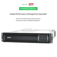 APC Smart UPS SMT2200RMI2U 2200VA 1980W 2U Rack Mount Line Interactive UPS Alimentation 230V pour Serveur et Équipement Réseau
