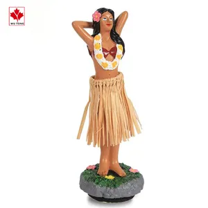 Personalizado Hawaii hula niña muñeca chica bailando estatuilla coche salpicadero Decoración