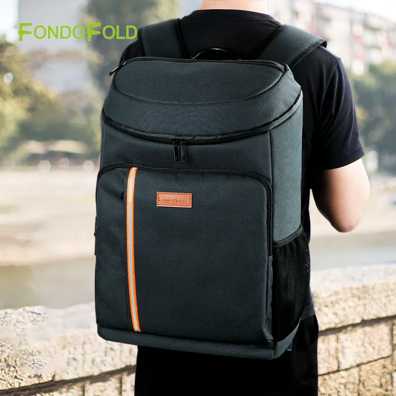 حقيبة ظهر خفيفة الوزن معزولة ومقاومة للماء طراز CL0129 من Fundofold حقيبة مبردة مضادة للتسرب حقيبة ظهر مبردة