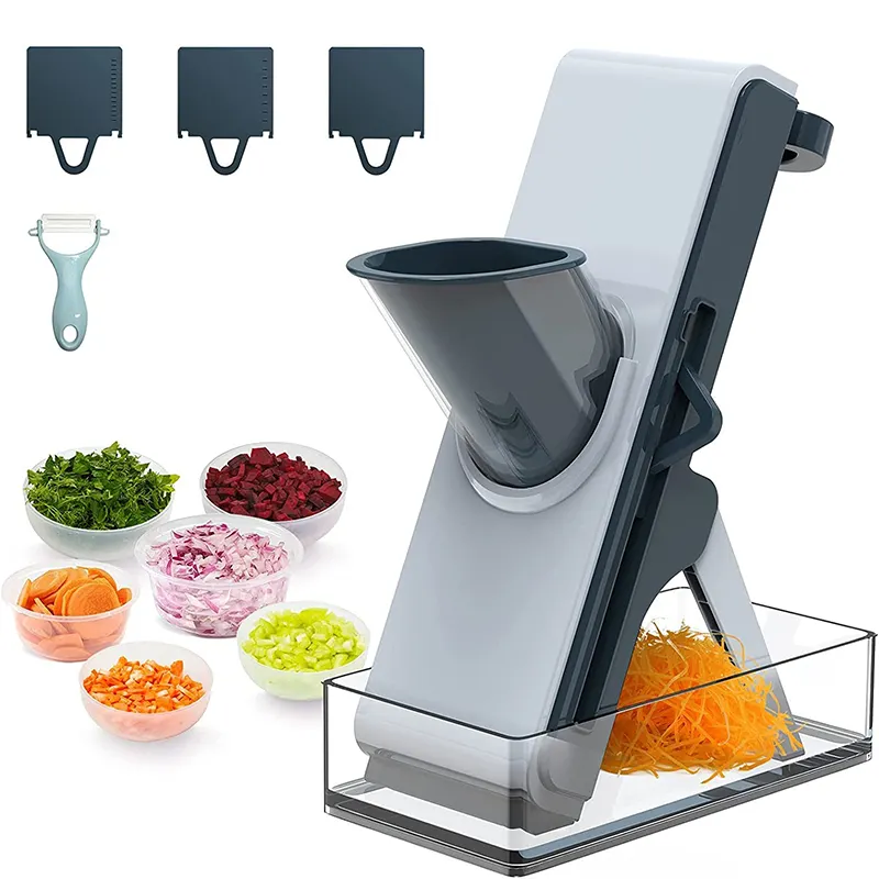 Amz Top Seller Cozinha 14 Em 1 Frutas Veget Ferramentas Manual Mandoline Slicer Cebola Cortador Descascador Veggie Chopper Vegetal Slicer