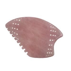 Rodillo facial de cuarzo rosa natural al por mayor y conjunto de herramientas de masaje Gua Sha para aplicación facial con caja - Product Image 2
