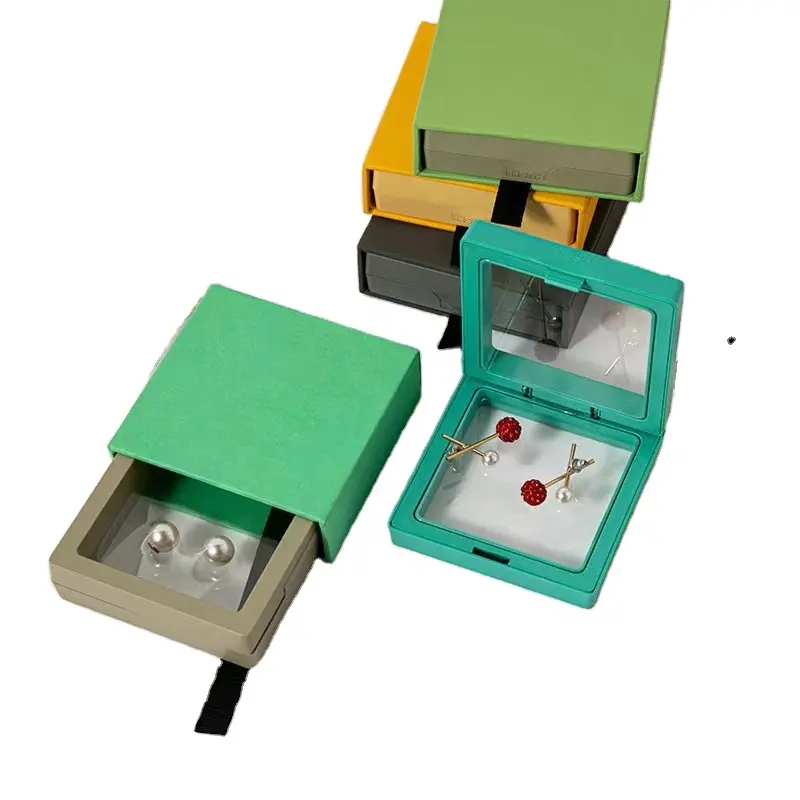 Прозрачная полиэтиленовая пленка, пластиковая 3D плавающая рамка, держатель для ювелирных изделий, ящик, бумажная коробка, упаковка