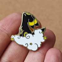 Broche en émail souple et dur, design moderne et antique, en métal, motif fleur pyramidale, avec logo personnalisé, pour costumes masculins