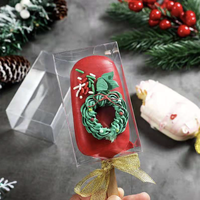 Boîte en plastique transparente en gros pour gâteaux glacés, boîte à glaces