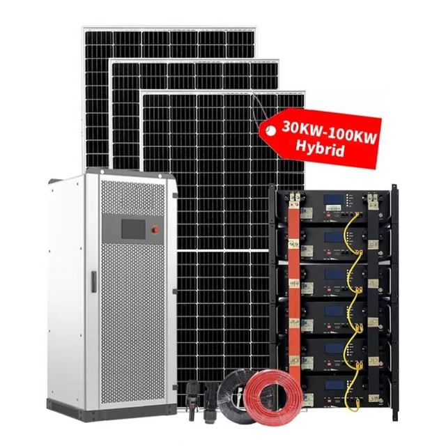 Three Phase 20kw 30kw 40kw 50kw 60kw 80kw 100kw 70kw 90kw off Grid Solar Power Panel System Price Solar Energy Systems