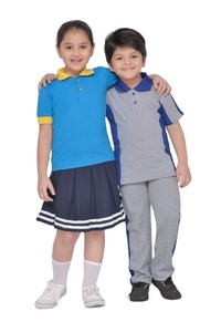 Nuevo Uniforme Escolar para Niños, Camiseta Roja con Cuello y Pantalones Cortos, y Falda Tipo A para Niñas - Product Image 2