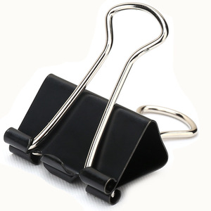 Deli Binder Clip 25mm Black Metal Ticket Clip Size 4 Exam Paper Clip - Product Image 4